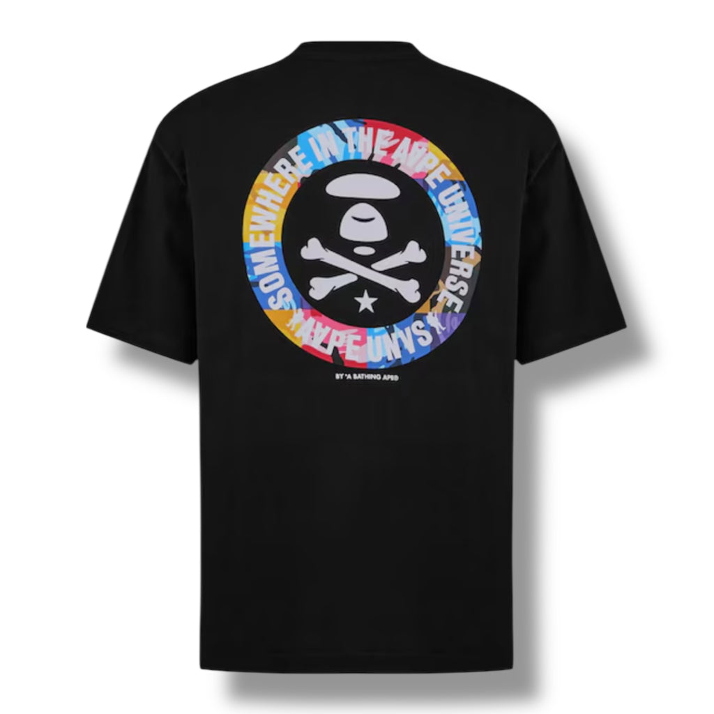 A BATHING APE AAPE UNIVERSE BONES T-SHIRT BLACK