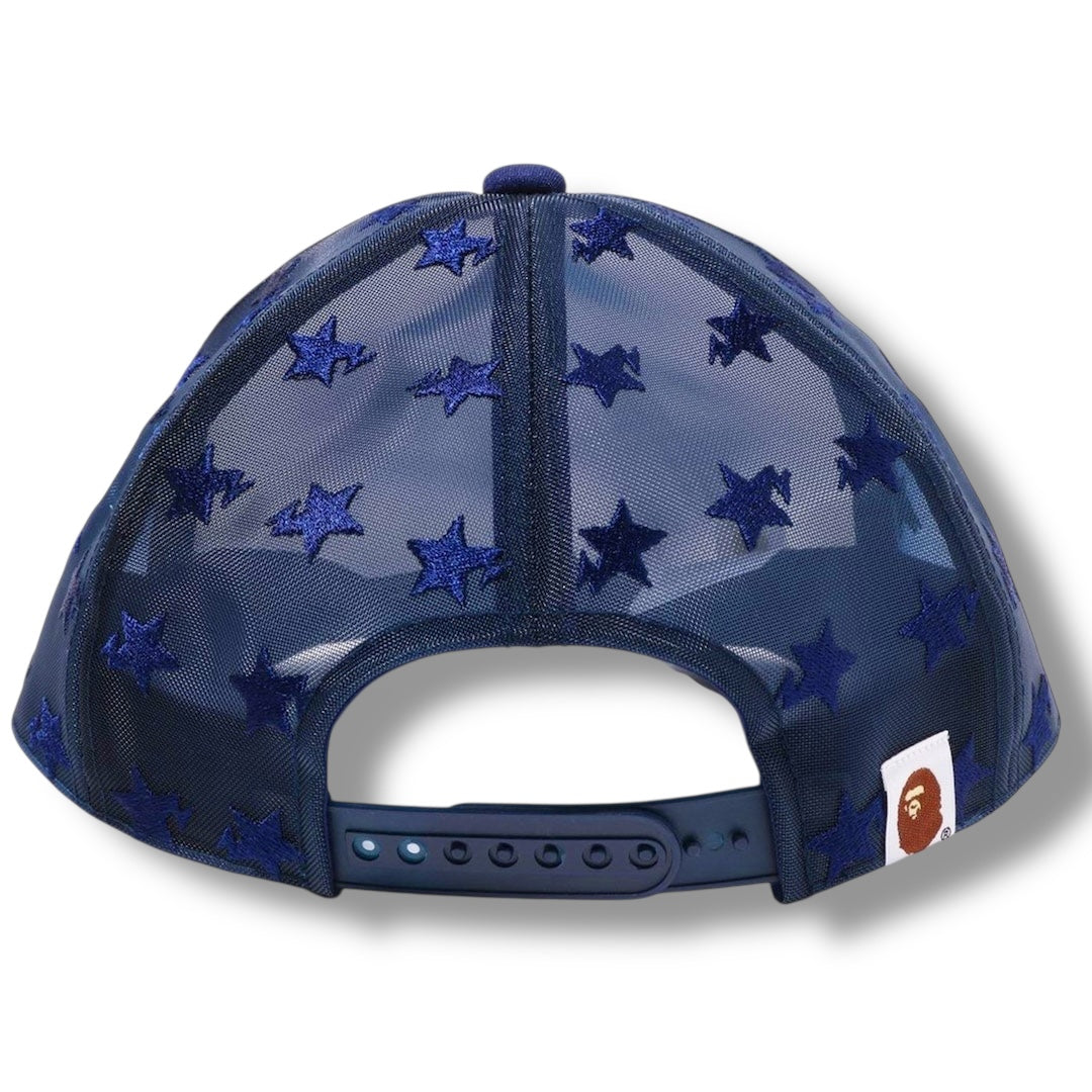 A BATHING APE BAPE BASEBALL CAP BLUE