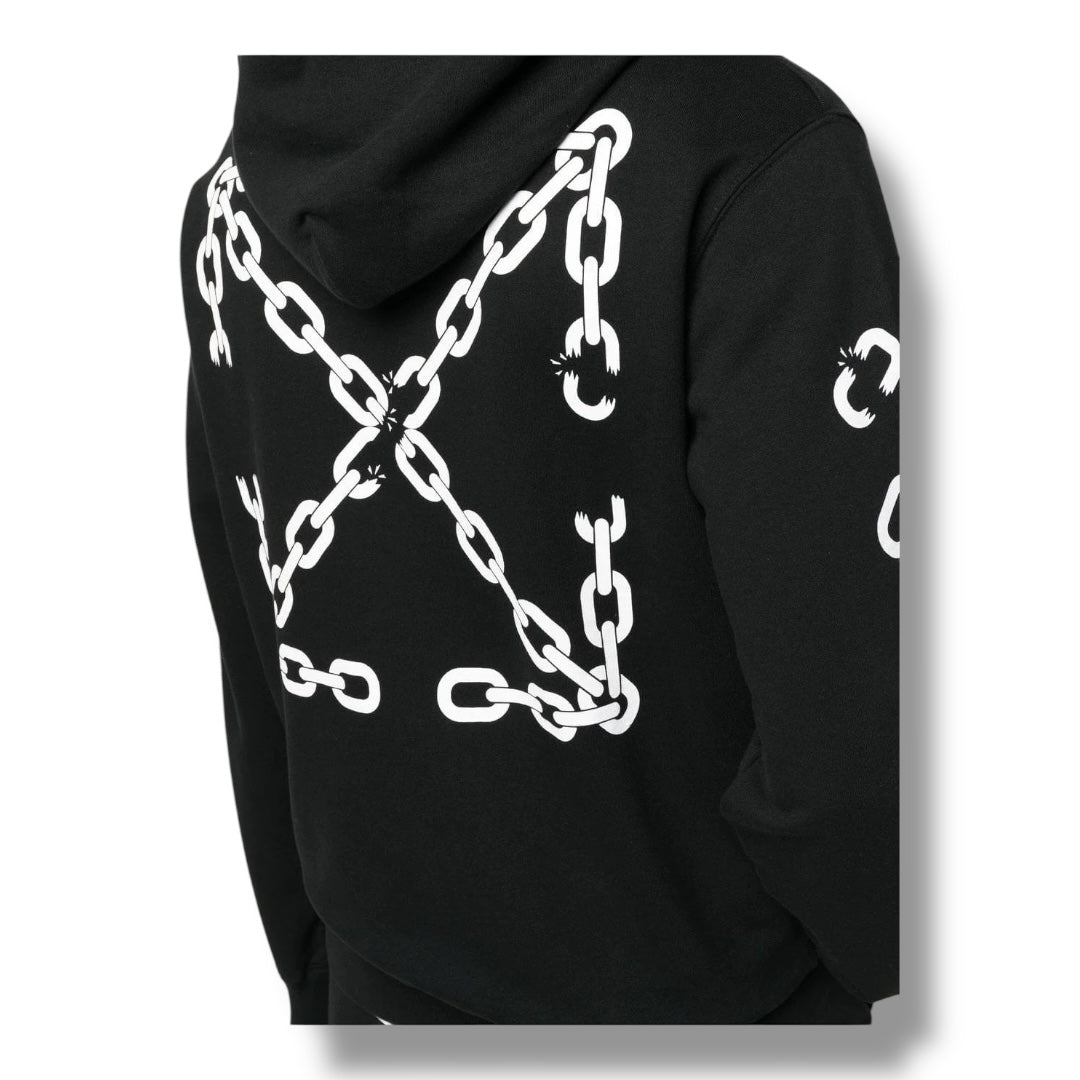 OFF WHITE CHAIN ARROWS OTTH HOODIE BLACK