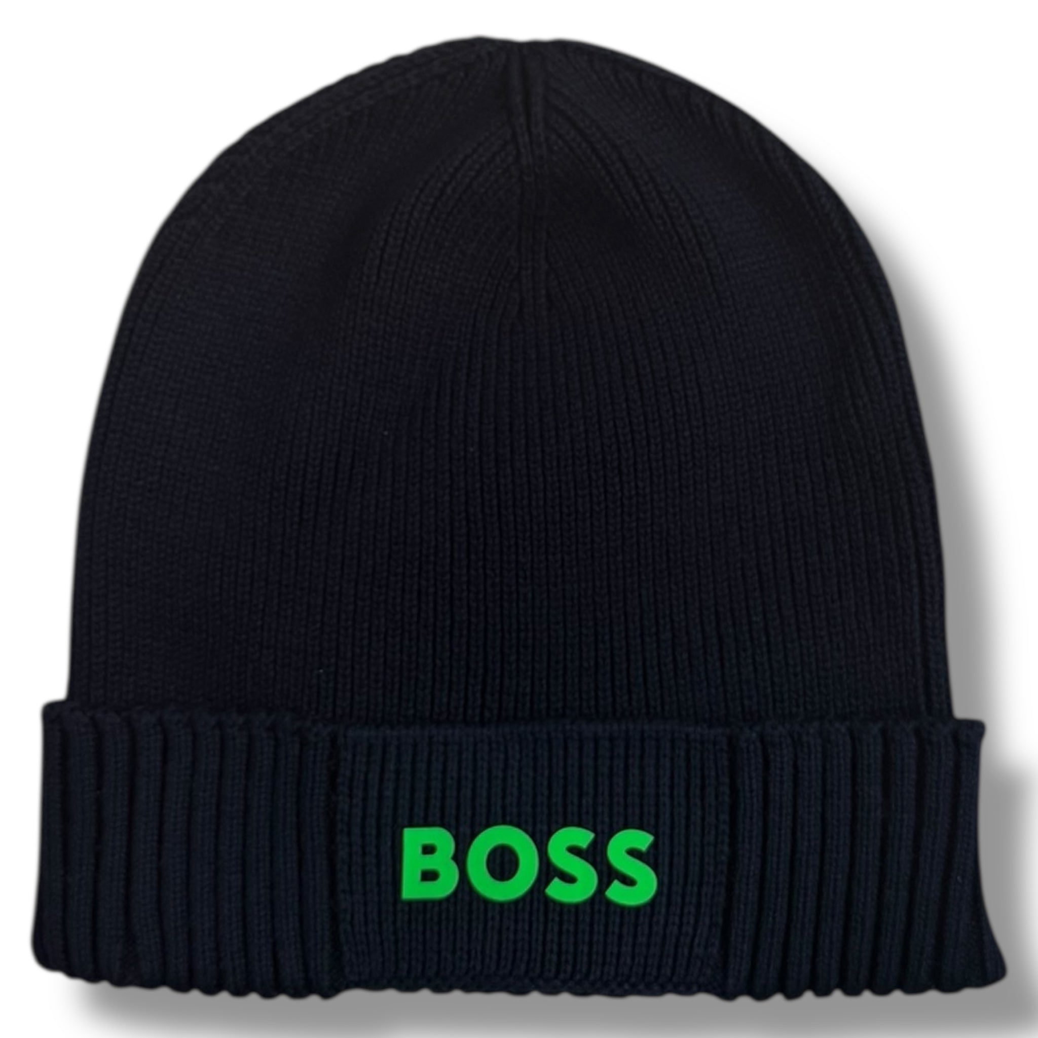 HUGO BOSS LOGO BEANIE NAVY BLUE