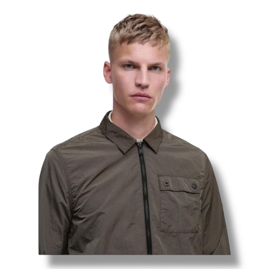 BARBOUR INTERNATIONAL OVERSHIRT BROWN