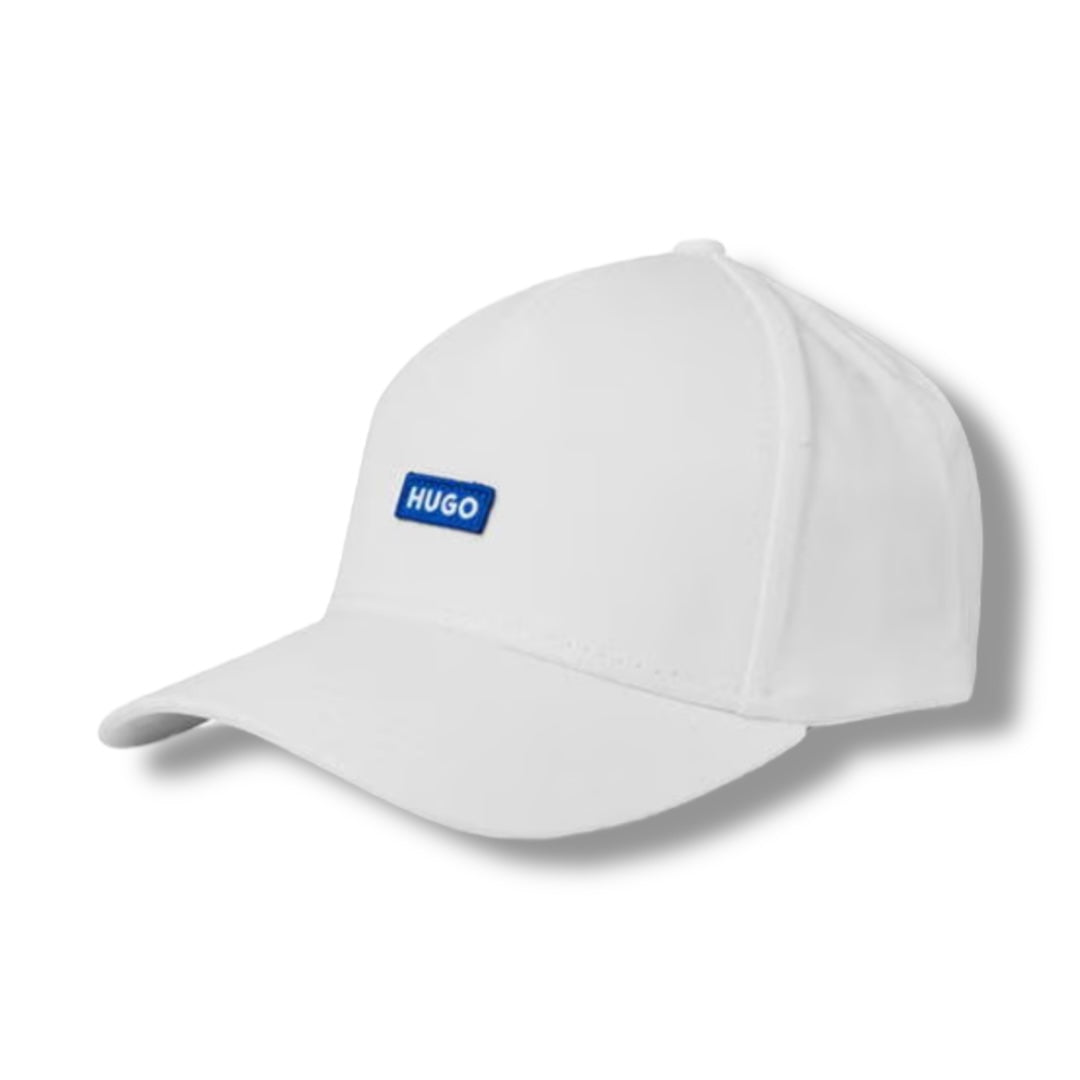 HUGO BOSS HUGO BLUE PATCH BASEBALL CAP WHITE
