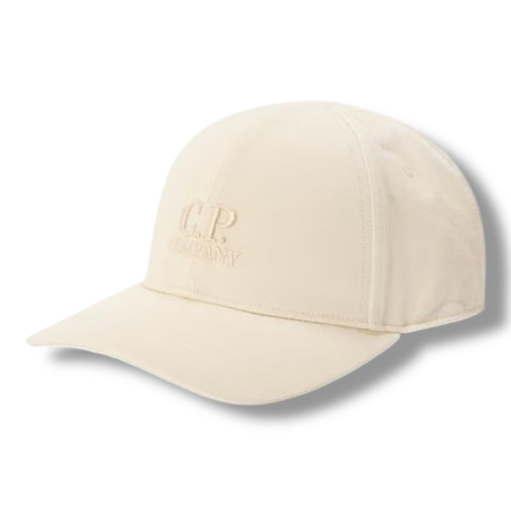 CP COMPANY EMBROIDERED LOGO BASEBALL CAP BEIGE