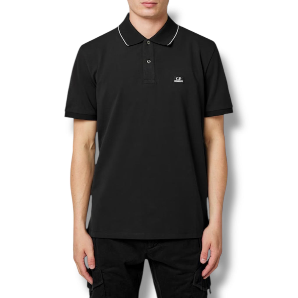 CP COMPANY POLO SHIRT BLACK