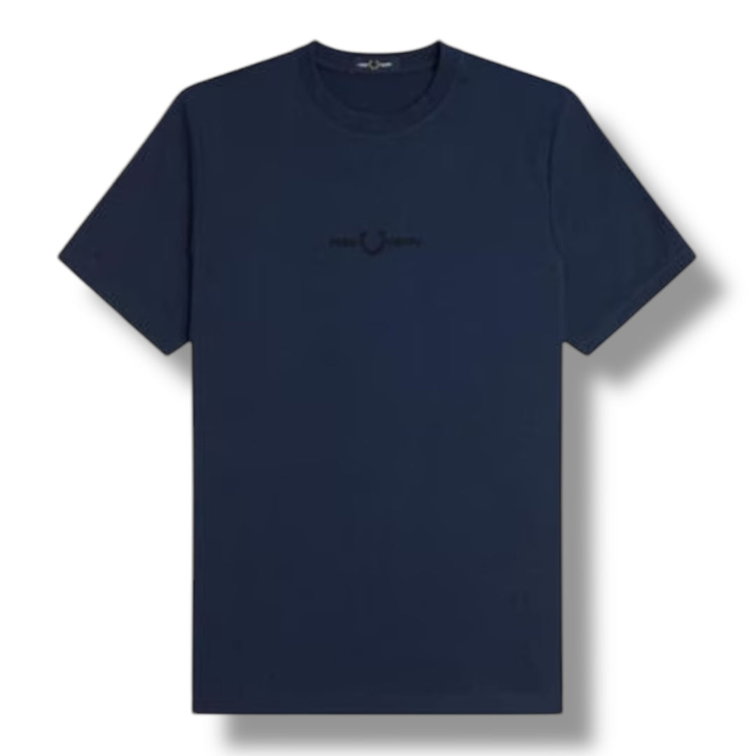 FRED PERRY LOGO T-SHIRT NAVY BLUE