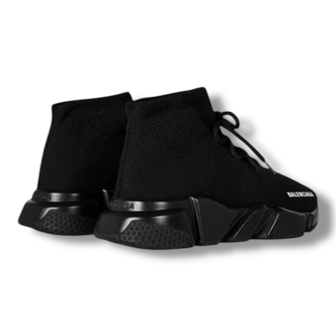 BALENCIAGA SPEED SOCK LACED TRAINERS BLACK