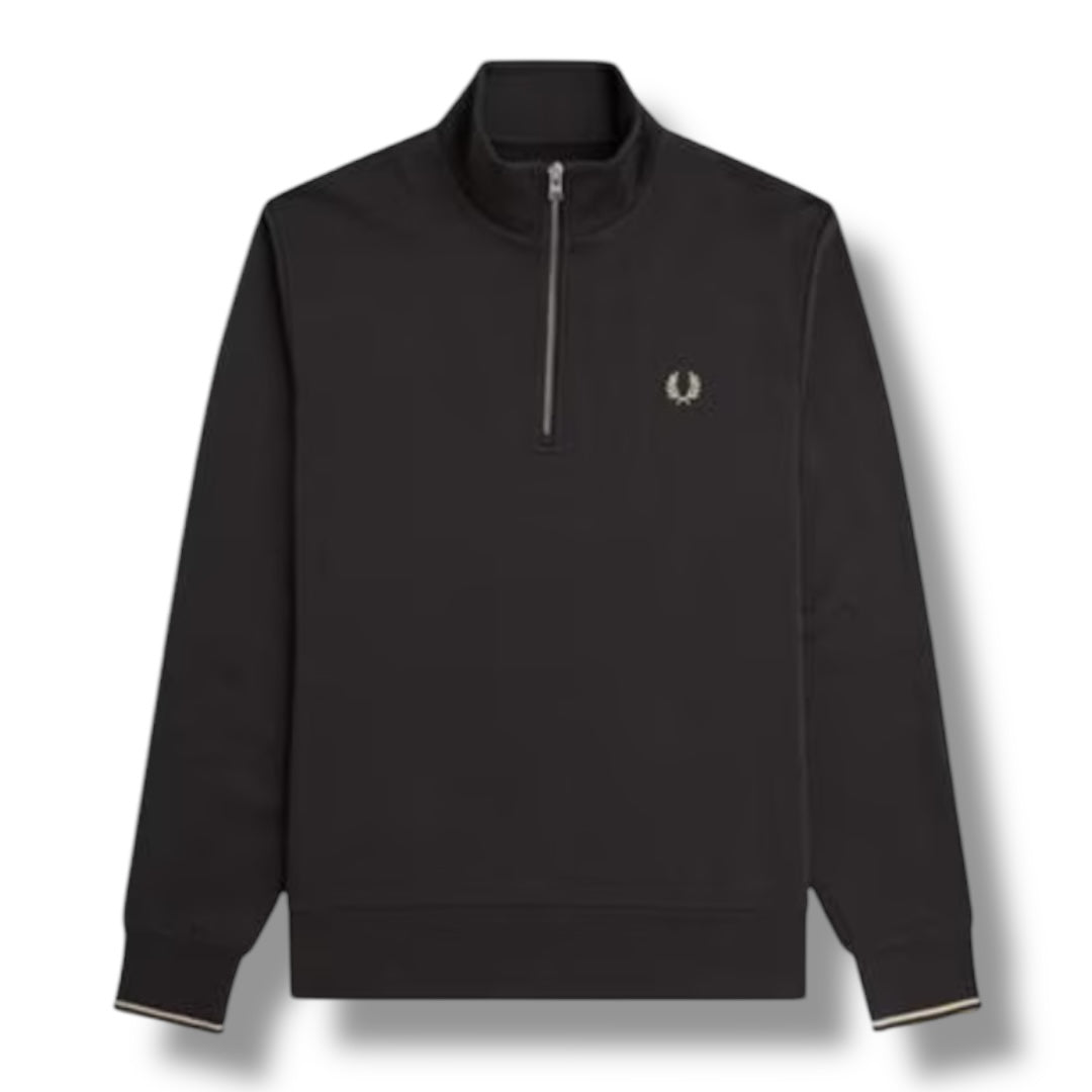 FRED PERRY 1/4 ZIP SWEATSHIRT SLATE GREY