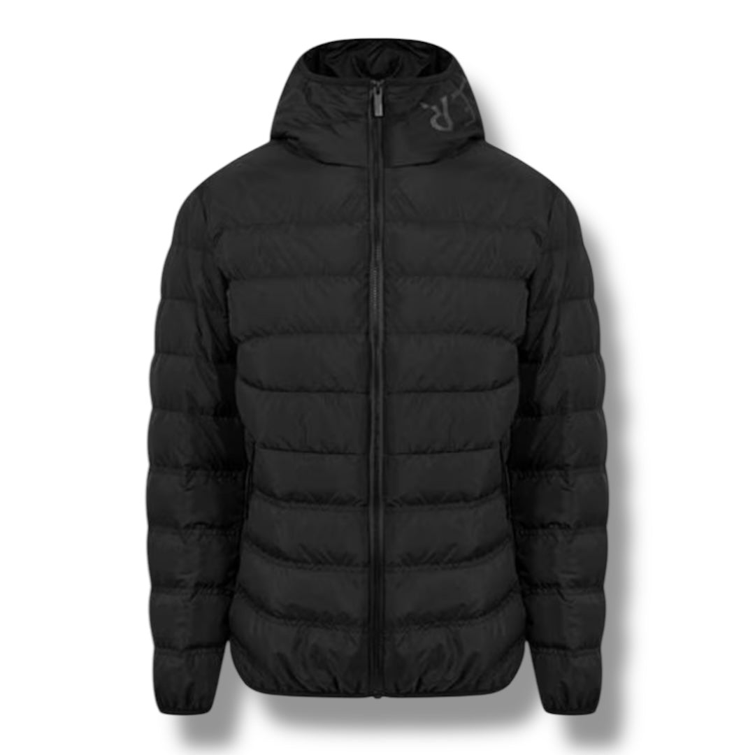 MONCLER VARNASCA SHORT DOWN JACKET HOODED BLACK