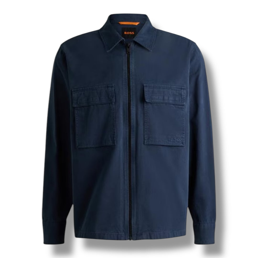 HUGO BOSS PATCH OVERSHIRT NAVY BLUE