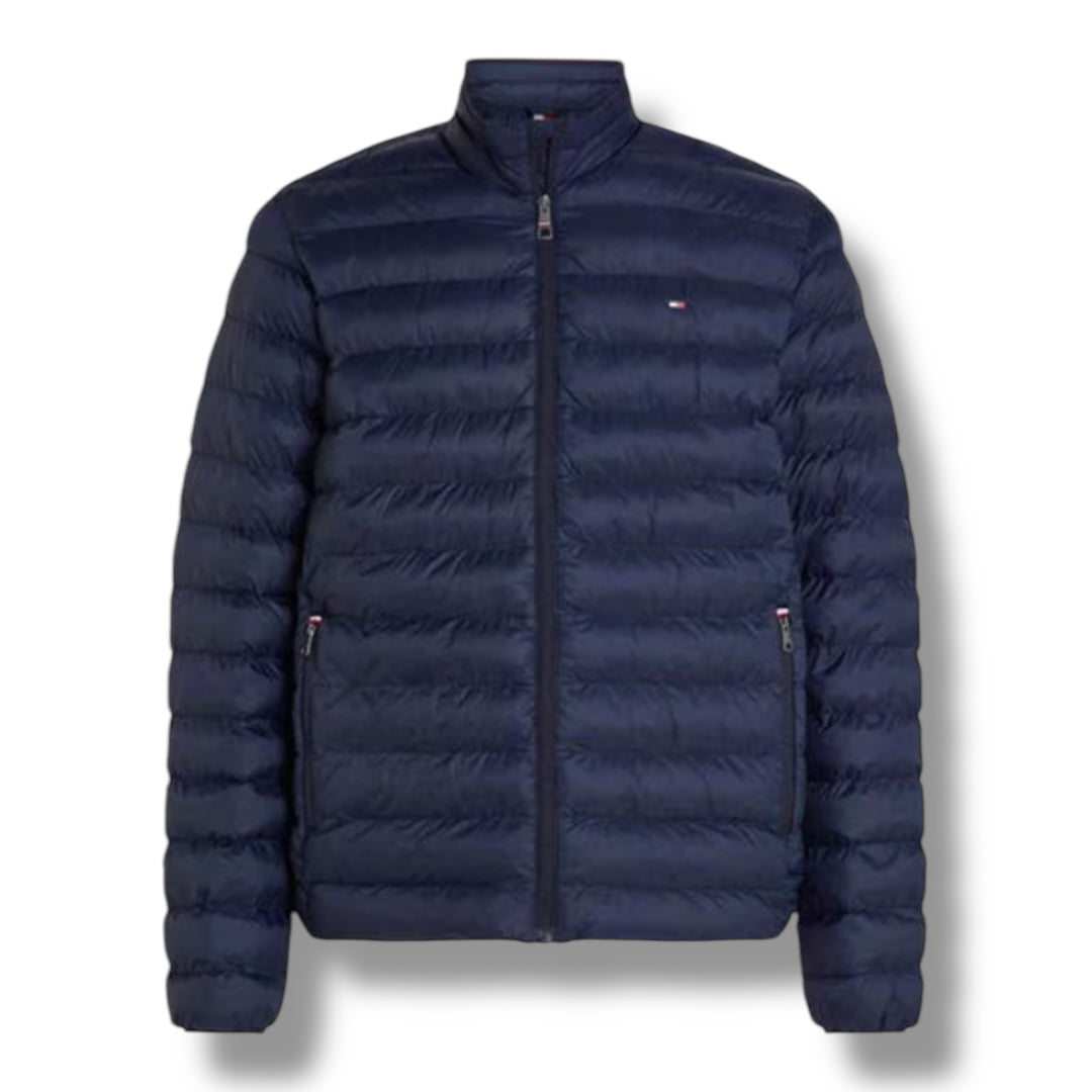 TOMMY HIFILGER CORE PACKABLE JACKET NAVY BLUE