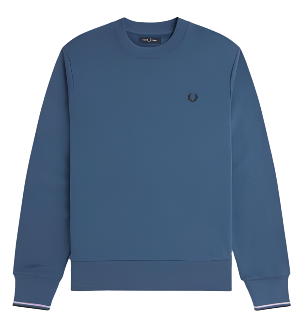 FRED PERRY CREWNECK SWEATSHIRT BLUE
