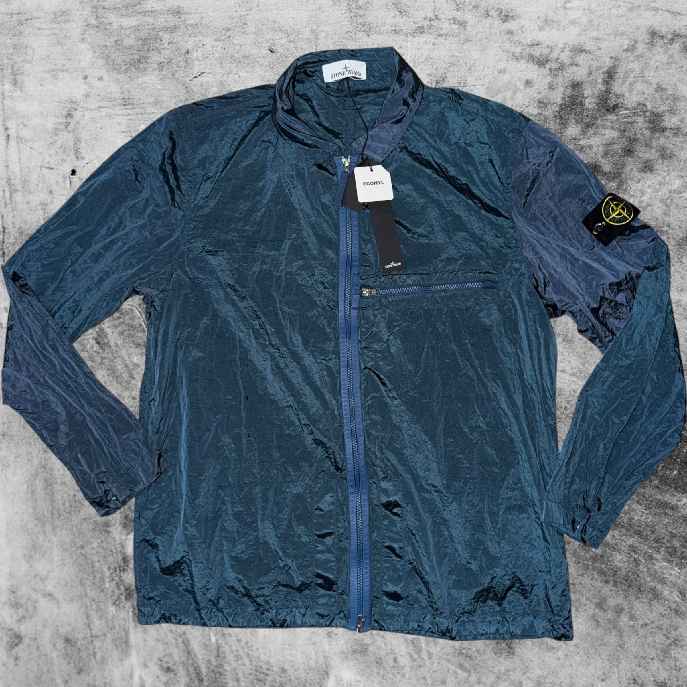 STONE ISLAND NYLON METAL OVERSHIRT BLUE
