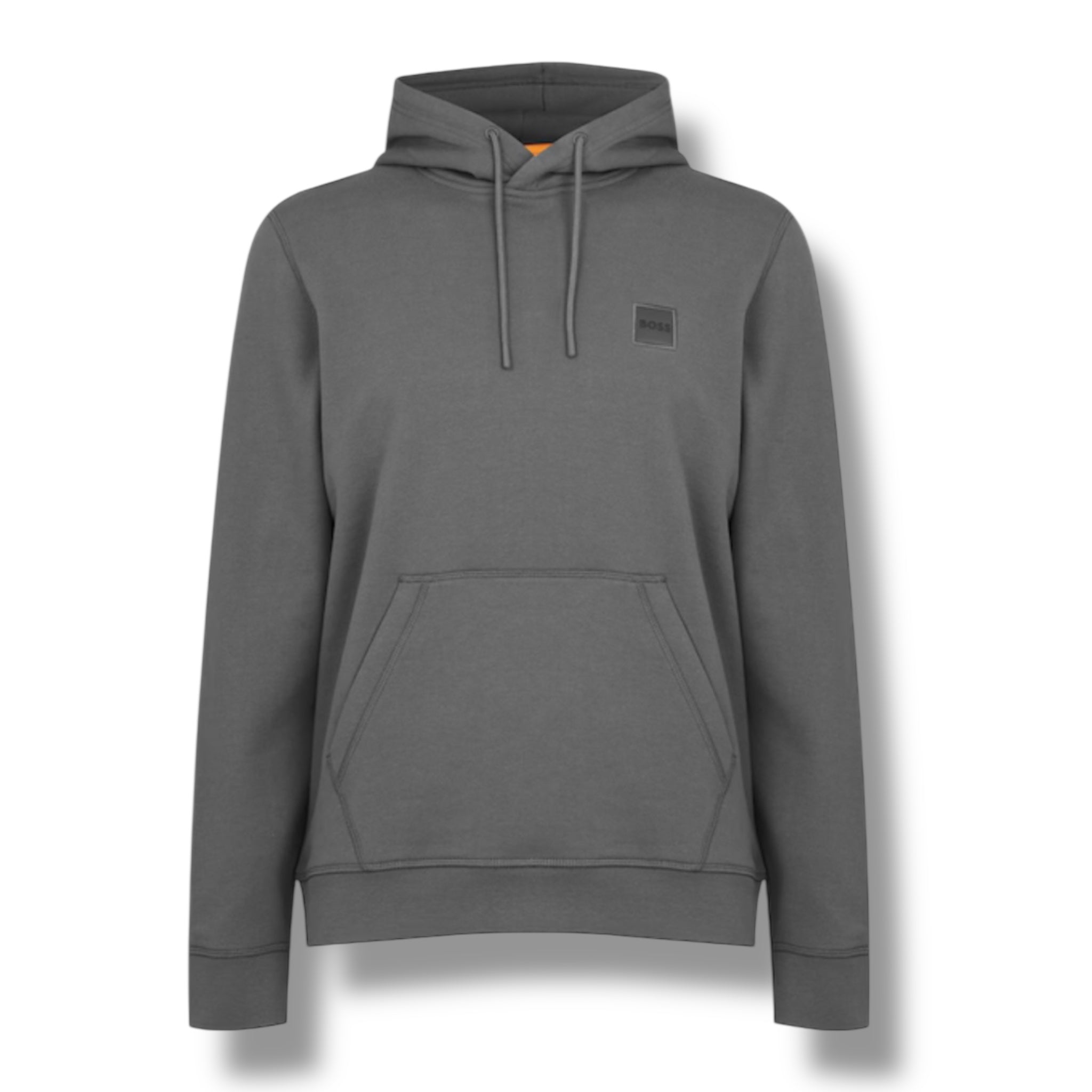 HUGO BOSS PATCH OTTH HOODIE CHARCOAL GREY