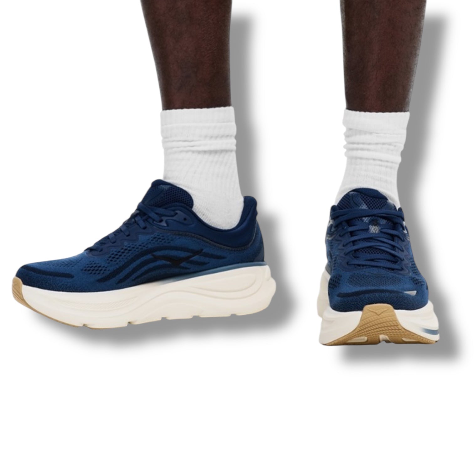 HOKA BONDI RUNNING TRAINERS MIDNIGHT BLUE