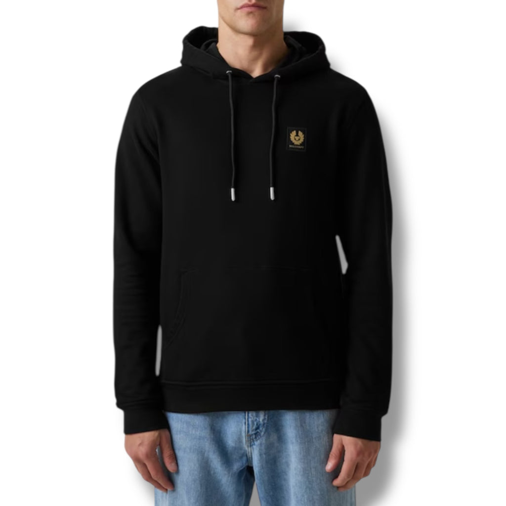 BELSTAFF PATCH LOGO HOODIE SWEATSHIRT BLACK