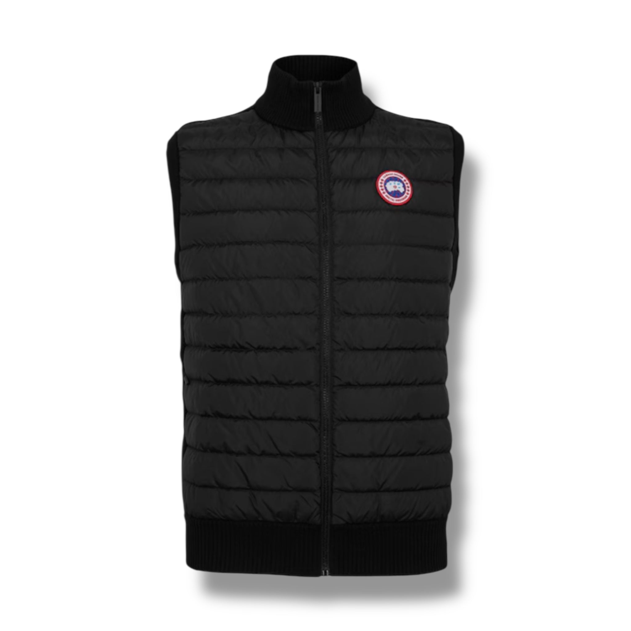 CANADA GOOSE HYBRID KNIT GILET BLACK