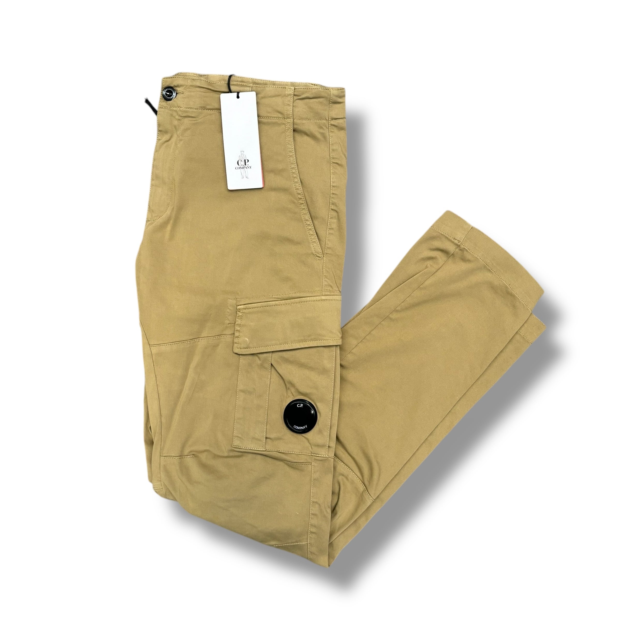 CP COMPANY LENS CARGO PANTS BEIGE *SALE*