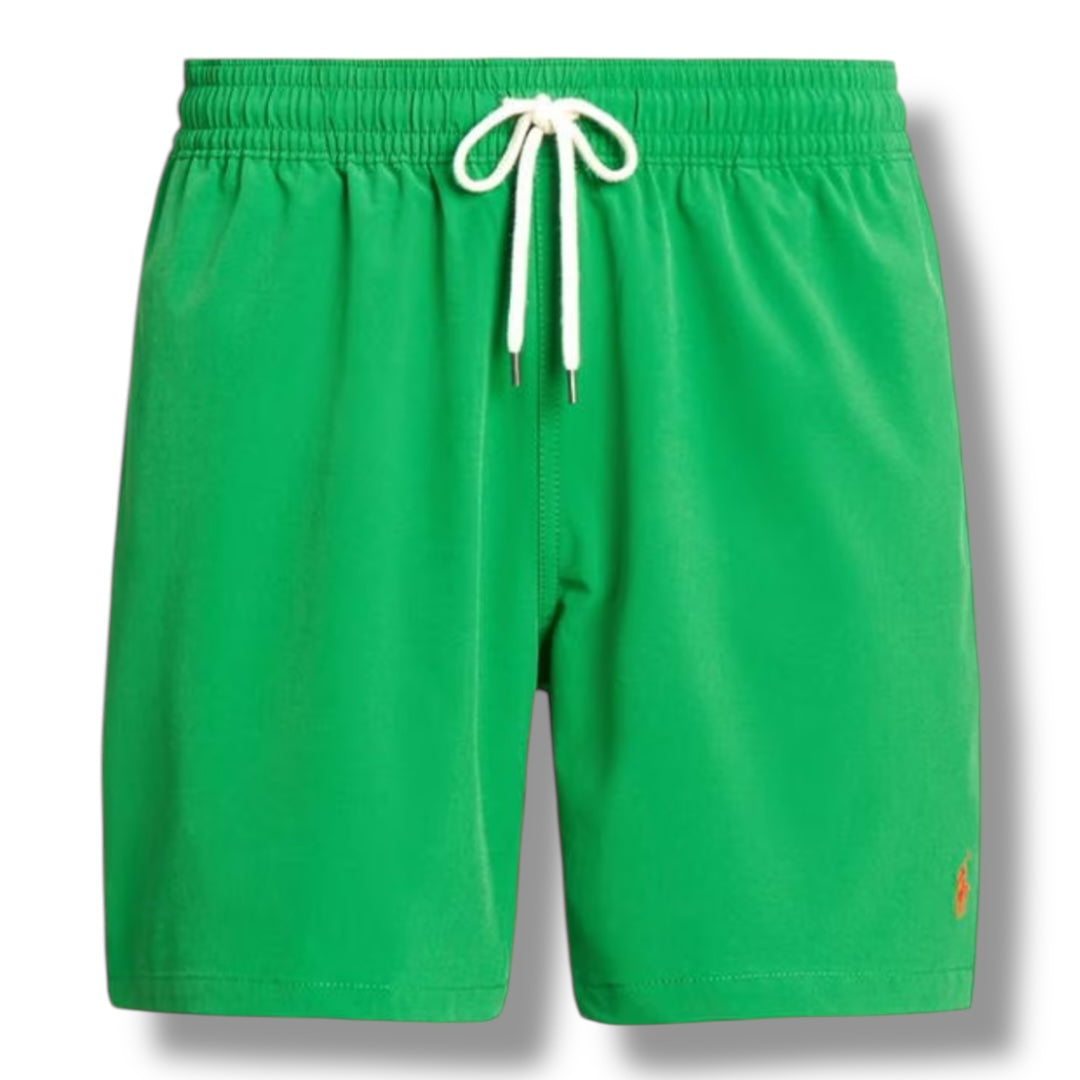 RALPH LAUREN LOGO SWIM SHORTS GREEN