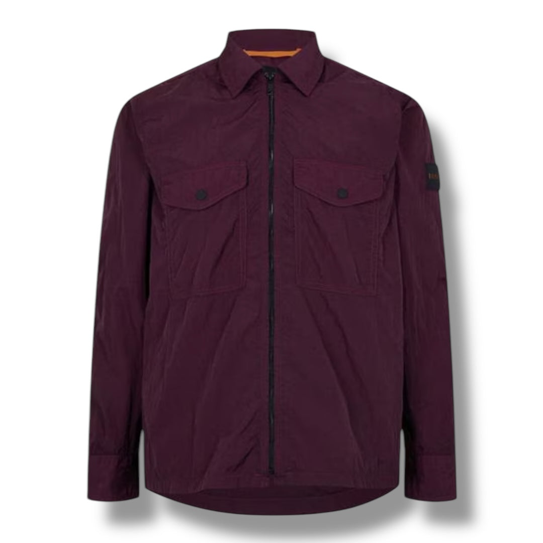 HUGO BOSS PATCH OVERSHIRT PURPLE