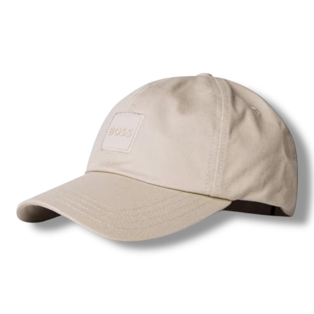 HUGO BOSS PATCH BASEBALL CAP BEIGE