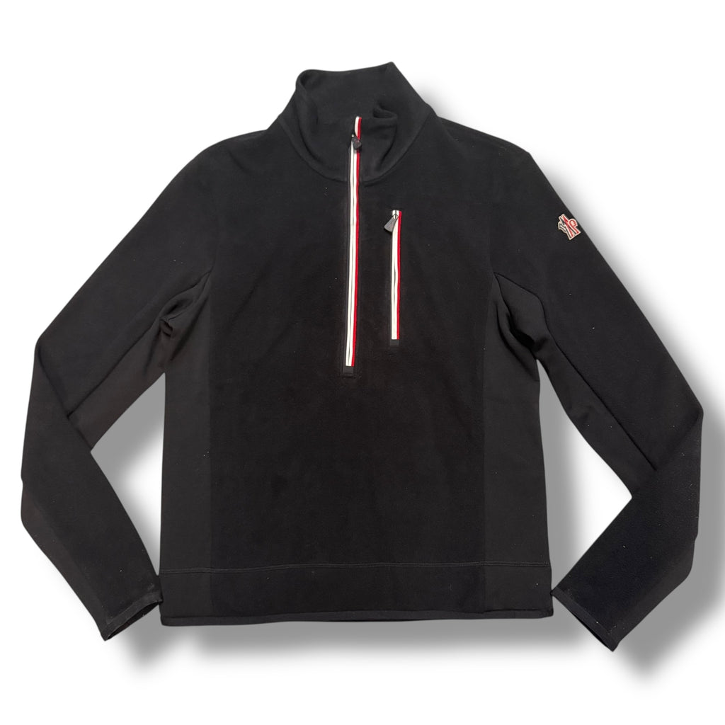 MONCLER GRENOBLE 1/4 ZIP FLEECE BLACK