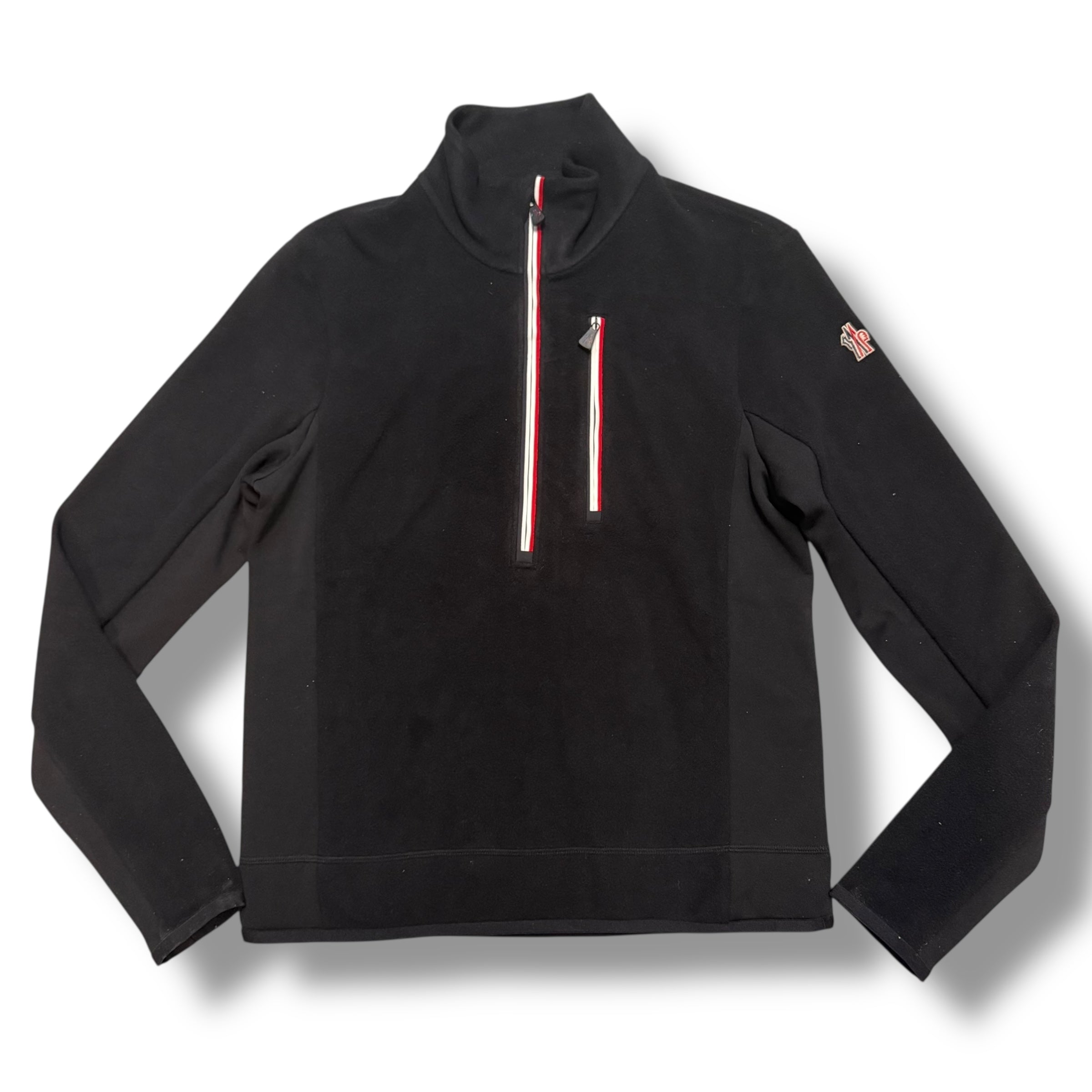 MONCLER GRENOBLE 1/4 ZIP FLEECE BLACK