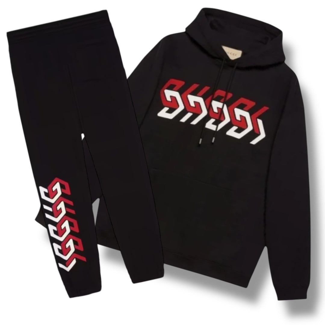 GUCCI MIRROR HOODED TRACKSUIT BLACK