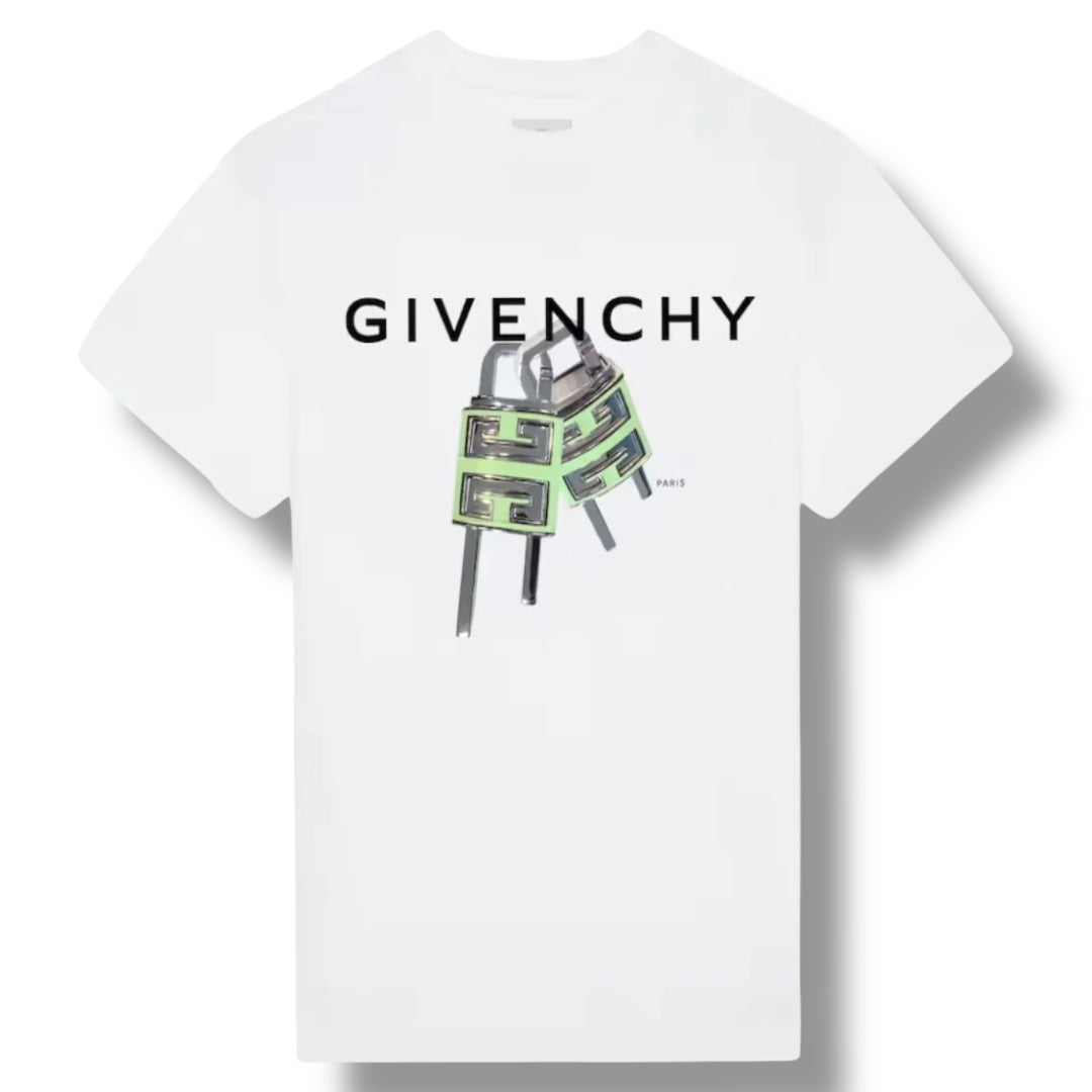 GIVENCHY PARIS PADLOCK T-SHIRT WHITE