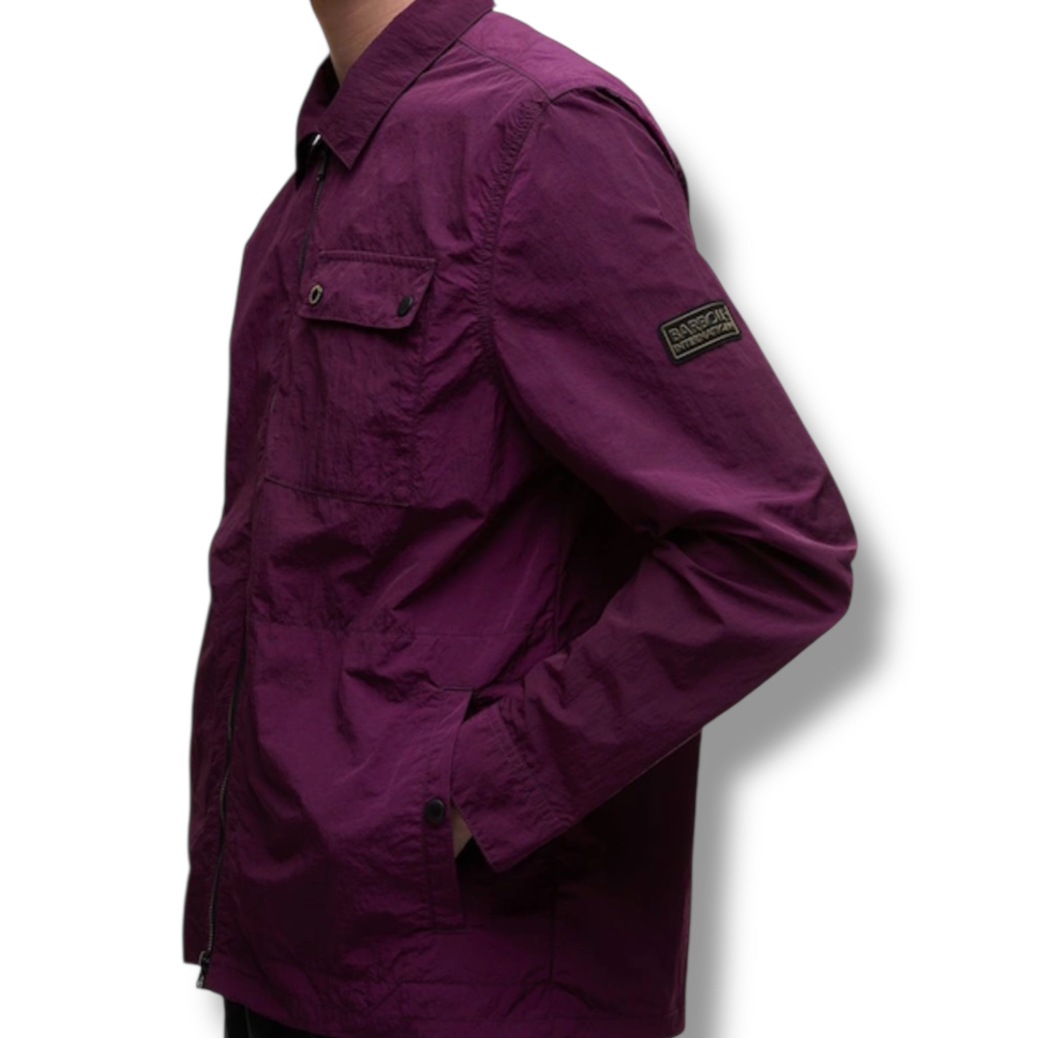 BARBOUR INTERNATIONAL OVERSHIRT BURGUNDY