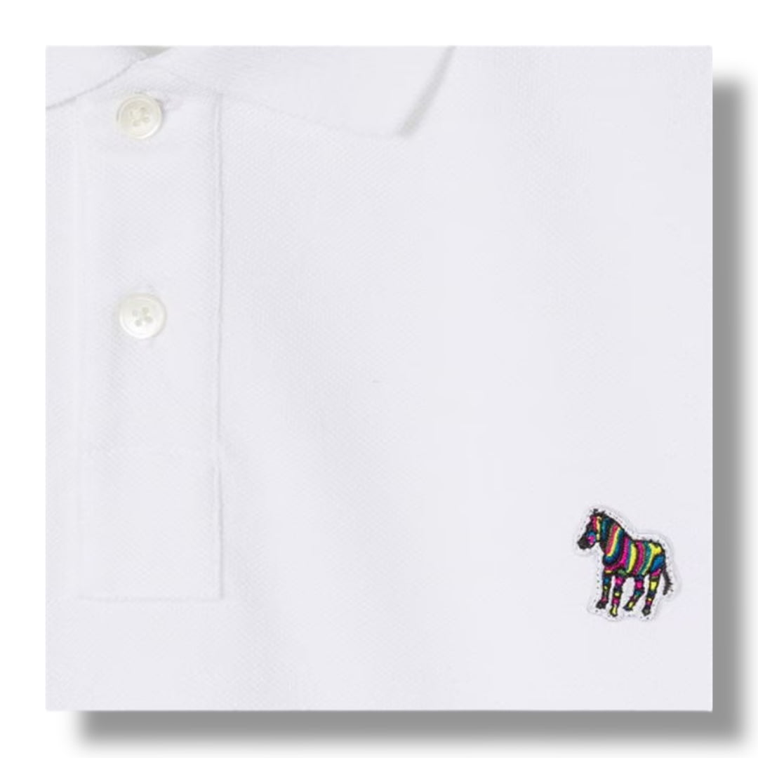 PAUL SMITH ZEBRA POLO SHIRT WHITE