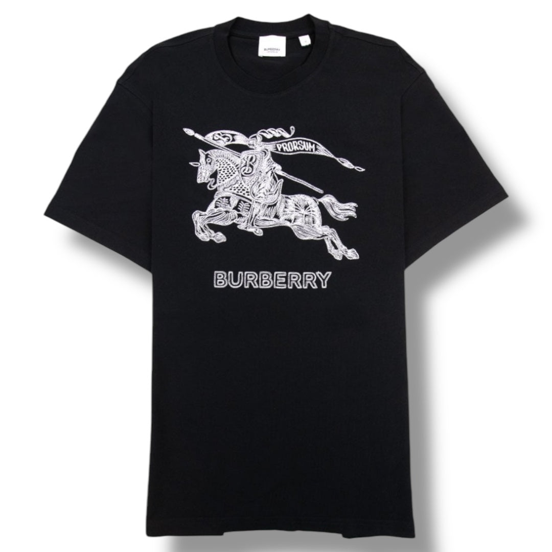 BURBERRY BIG KNIGHT T-SHIRT BLACK