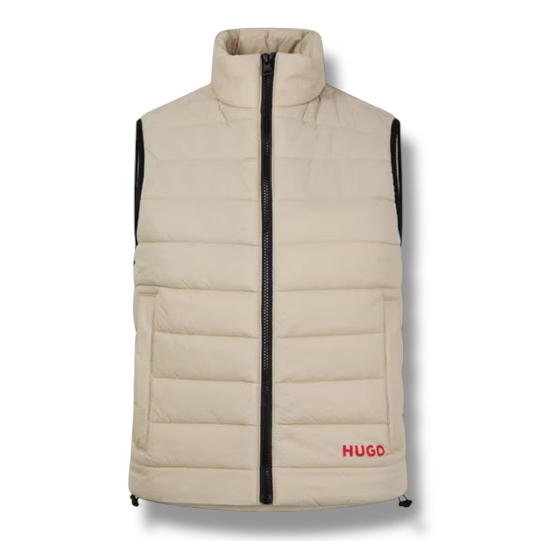 HUGO BOSS HUGO PADDED GILET BEIGE