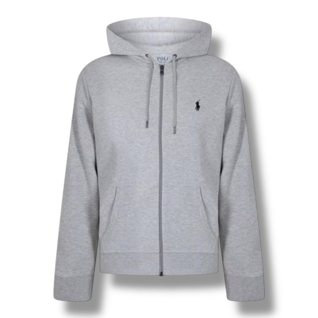 RALPH LAUREN ZIP UP TECH HOODIE GREY