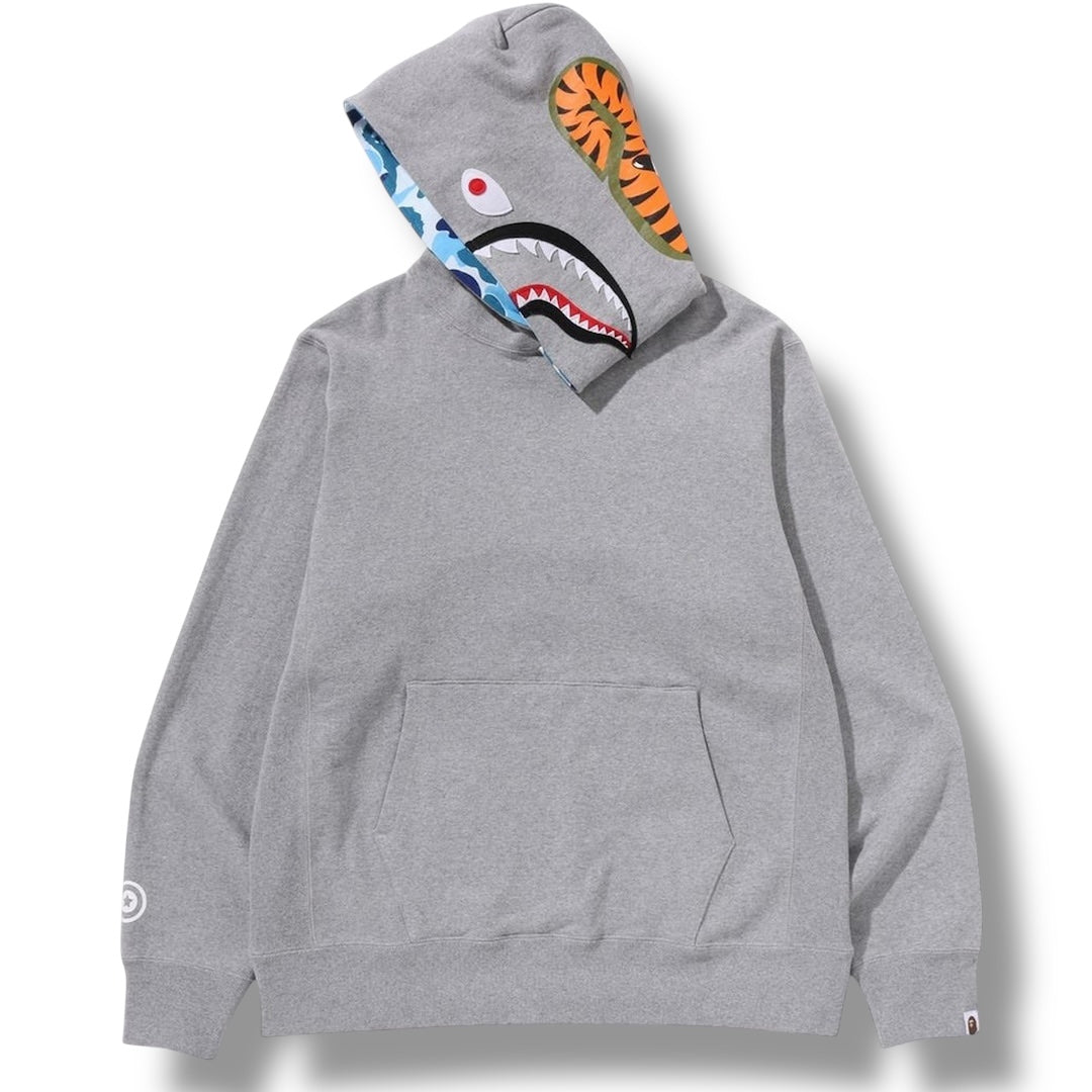 A BATHING APE BAPE SHARK HOOD OTTH HOODIE GREY
