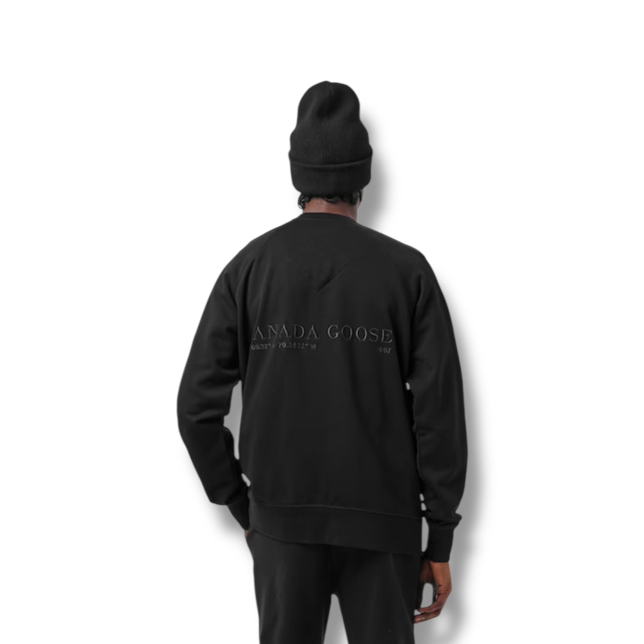 CANADA GOOSE BLACKOUT HURON SWEATSHIRT BLACK