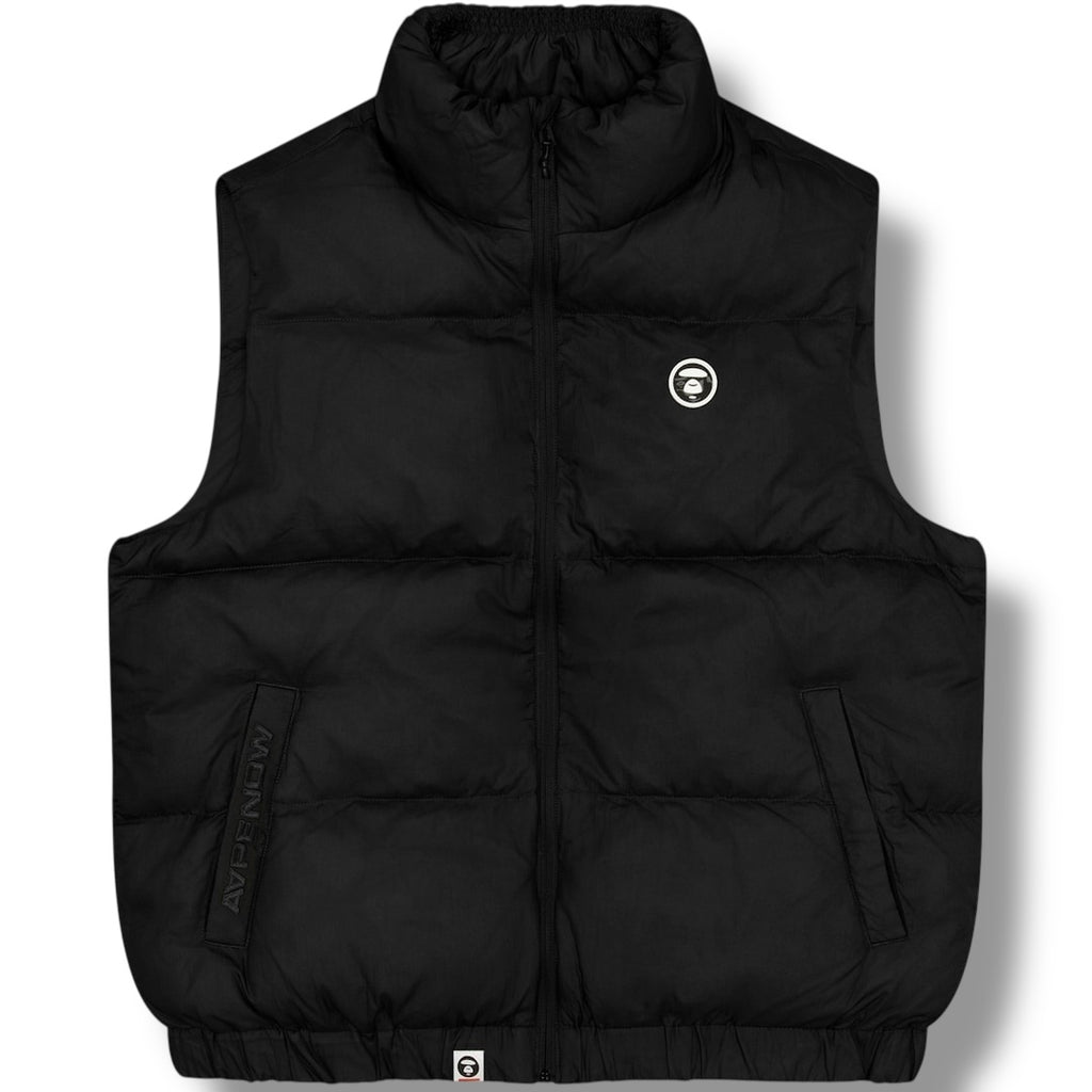 A BATHING APE AAPE NOW PUFFER GILET BLACK