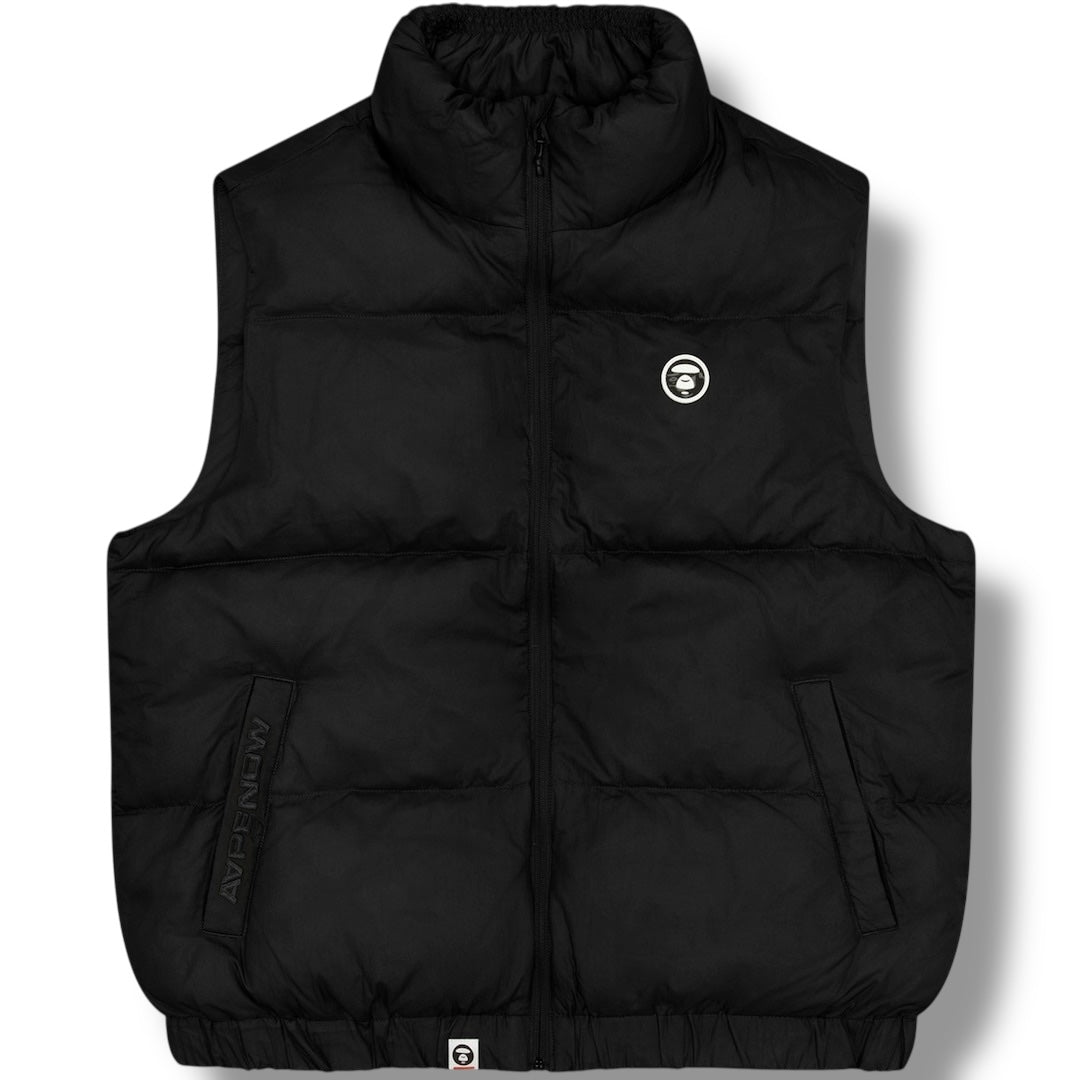 A BATHING APE AAPE NOW PUFFER GILET BLACK
