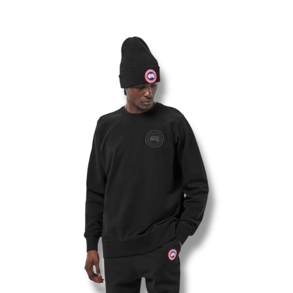 CANADA GOOSE BLACKOUT HURON SWEATSHIRT BLACK