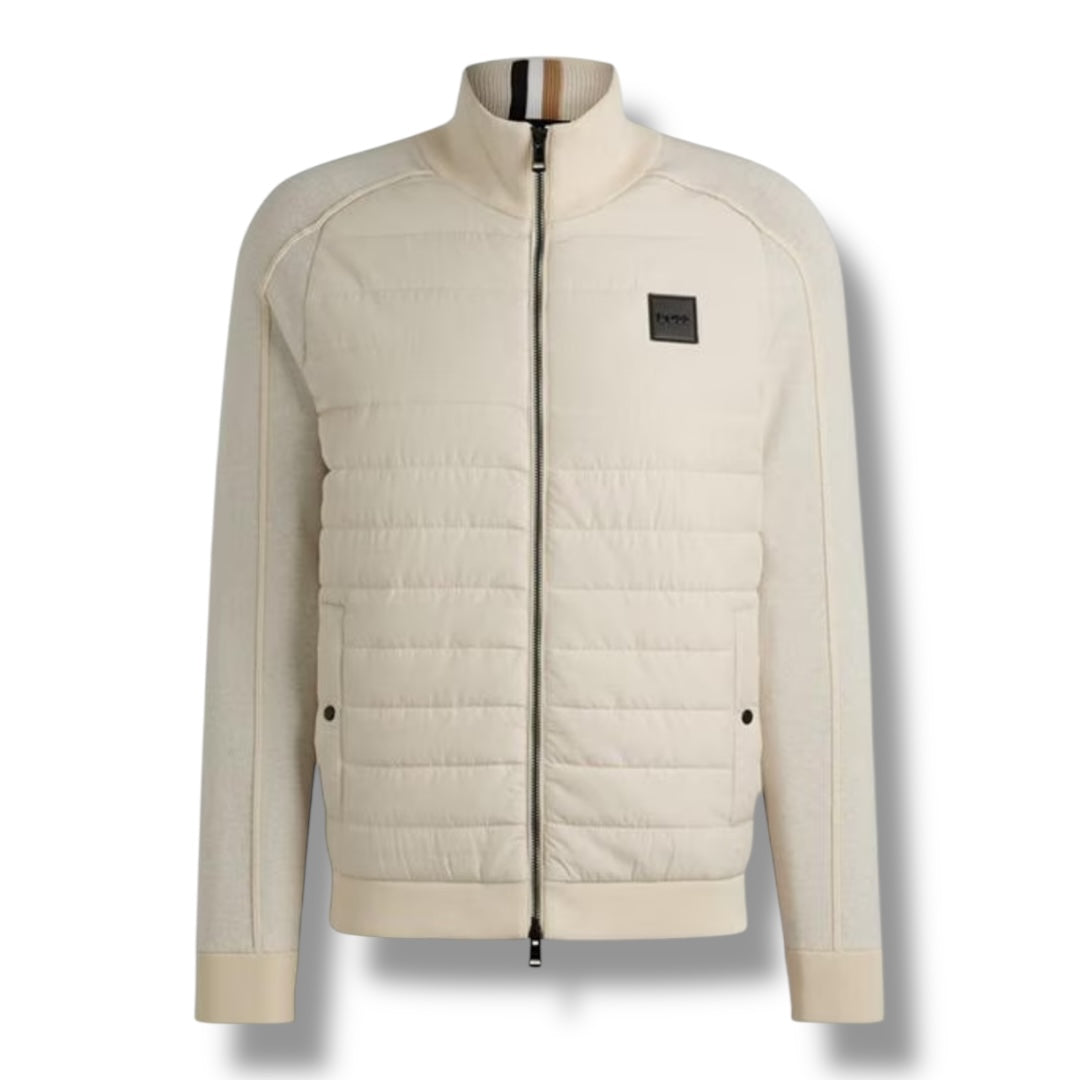 HUGO BOSS HYBRID PADDED JACKET BEIGE