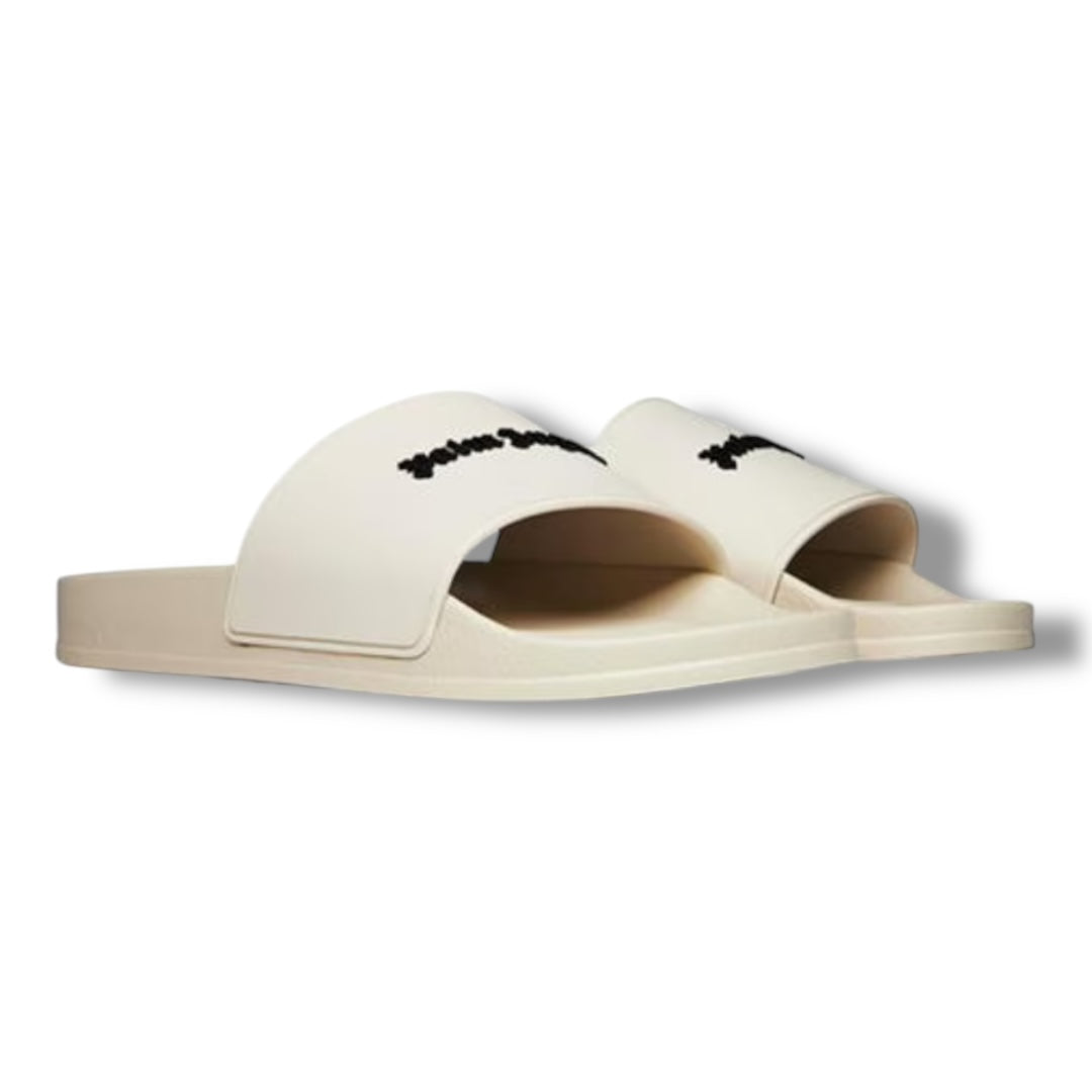PALM ANGELS POOL SLIDERS WHITE