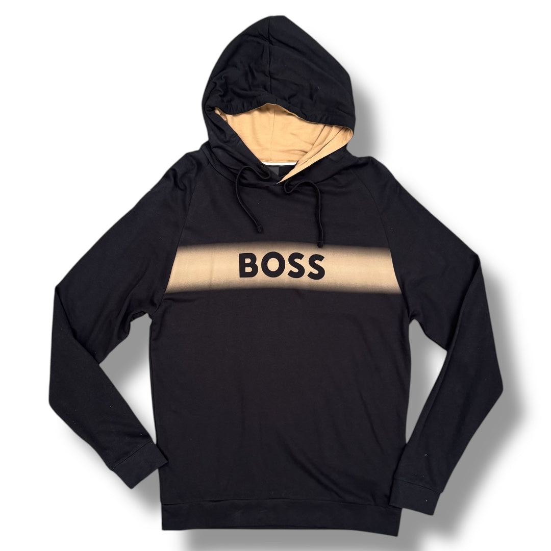 HUGO BOSS AUTH OTTH HOODIE BLACK BROWN *SALE*