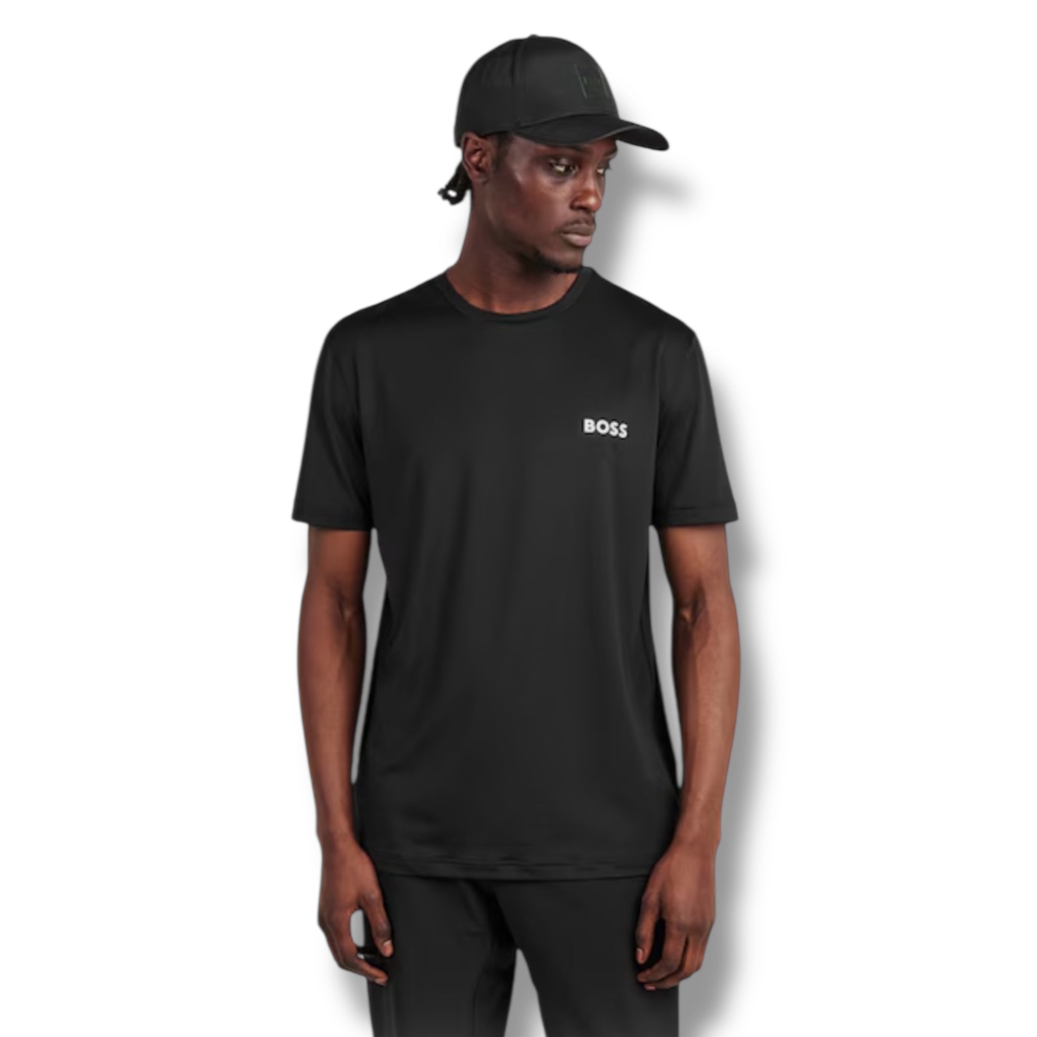 HUGO BOSS GYM KIT TECH T-SHIRT & SHORTS BLACK