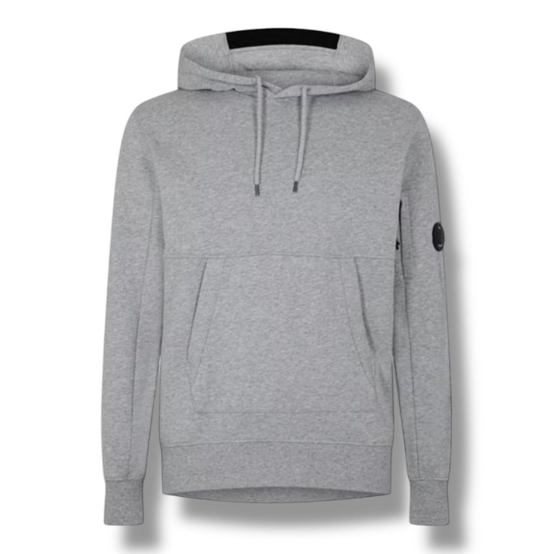 CP COMPANY LENS ARM OTTH HOODIE LIGHT GREY