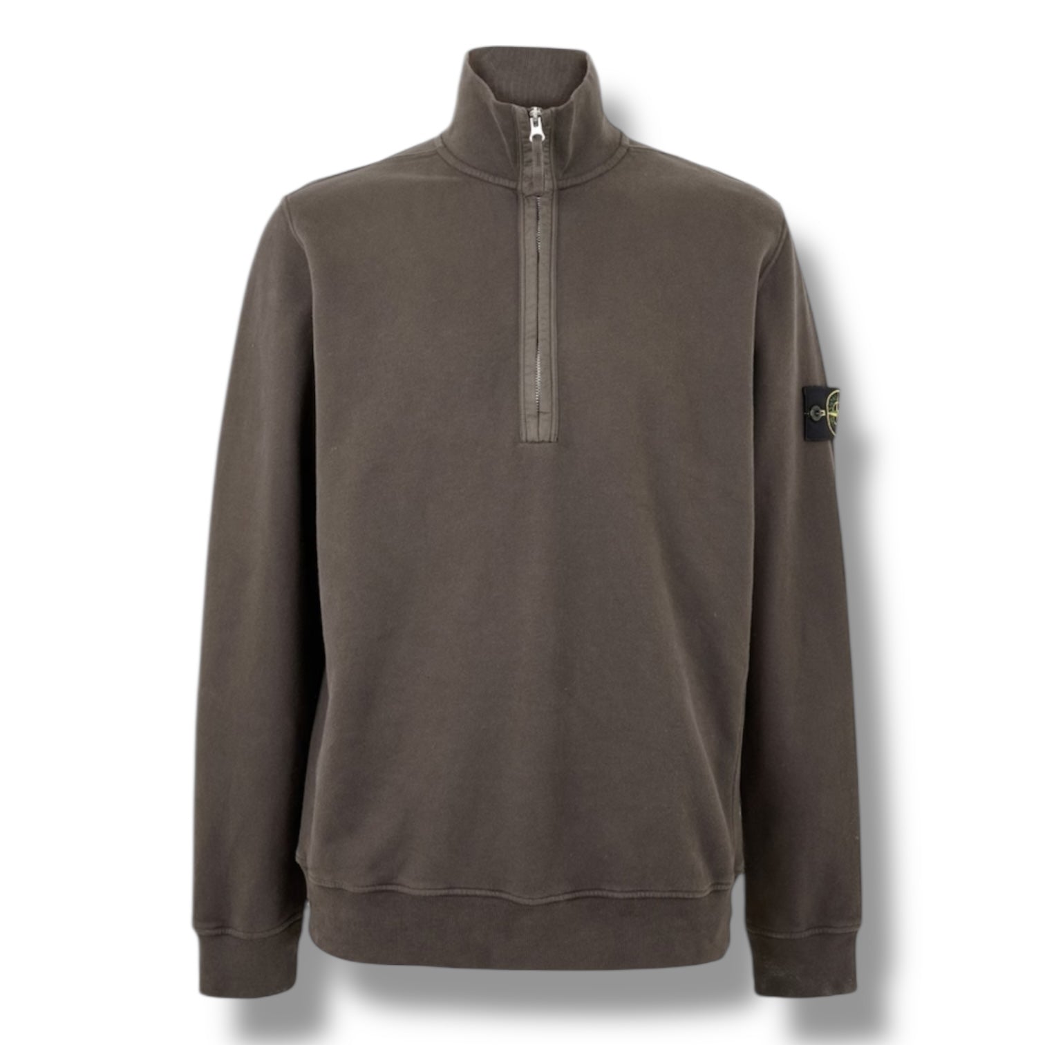 STONE ISLAND 1/4 ZIP SWEATSHIRT GREY
