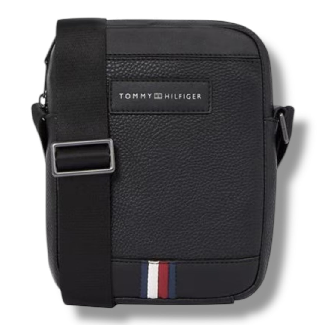 TOMMY HILFIGER BUSINESS REPORTER CROSSBODY BAG BLACK