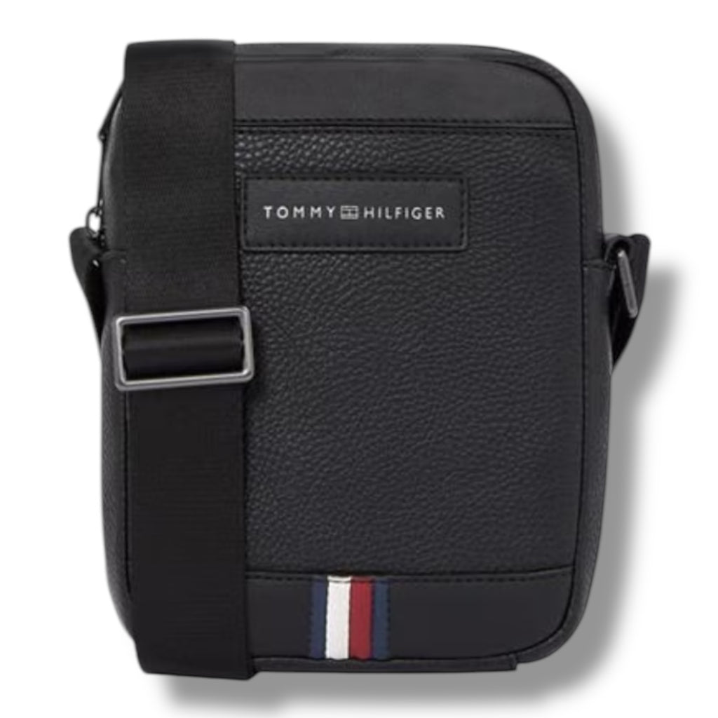 TOMMY HILFIGER BUSINESS REPORTER CROSSBODY BAG BLACK