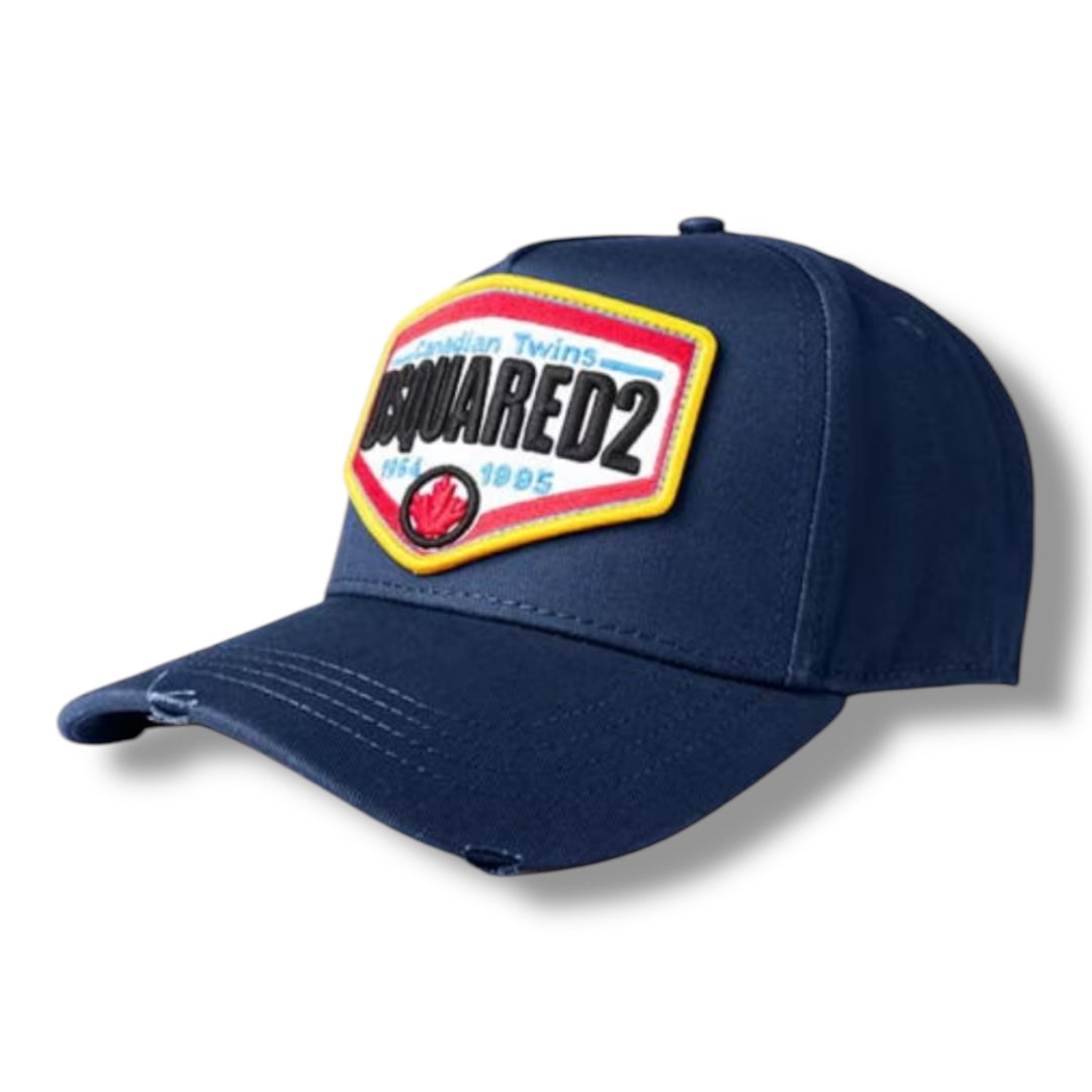 DSQUARED2 CANADA TWINS BASEBALL CAP NAVY BLUE