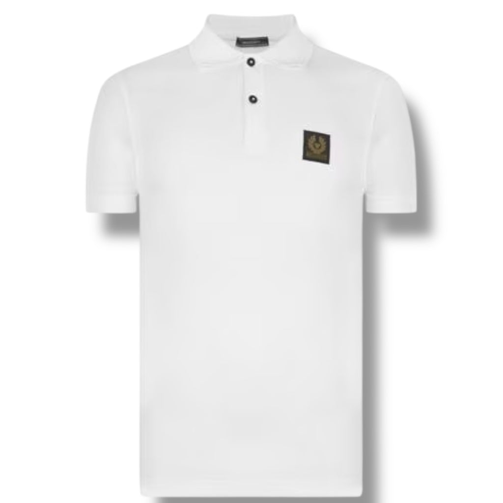 BELSTAFF PATCH LOGO POLO SHIRT WHITE