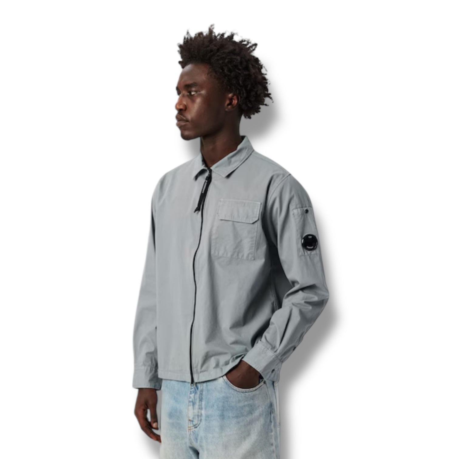 CP COMPANY LENS OVERSHIRT SHADOW GREY