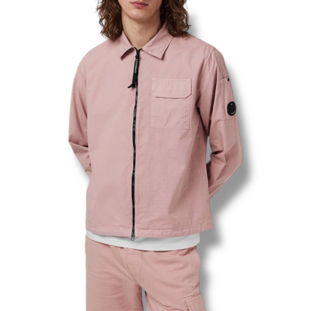 CP COMPANY LENS OVERSHIRT PINK